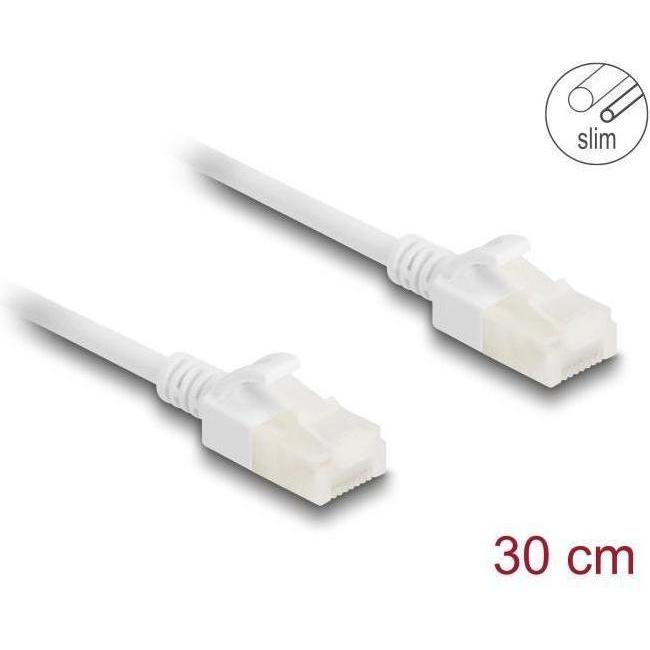 Thumbnail - Delock RJ45 Netzwerkkabel Cat.6A Stecker zu Stecker mit robu (U/UTP, CAT6a, 0.30 m), Netzwerkkabel