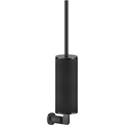 Gessi, Toilettenbürste, Inciso Toilettenbürstengarnitur zur Wandmontage, Behälter matt schwarz, 58520