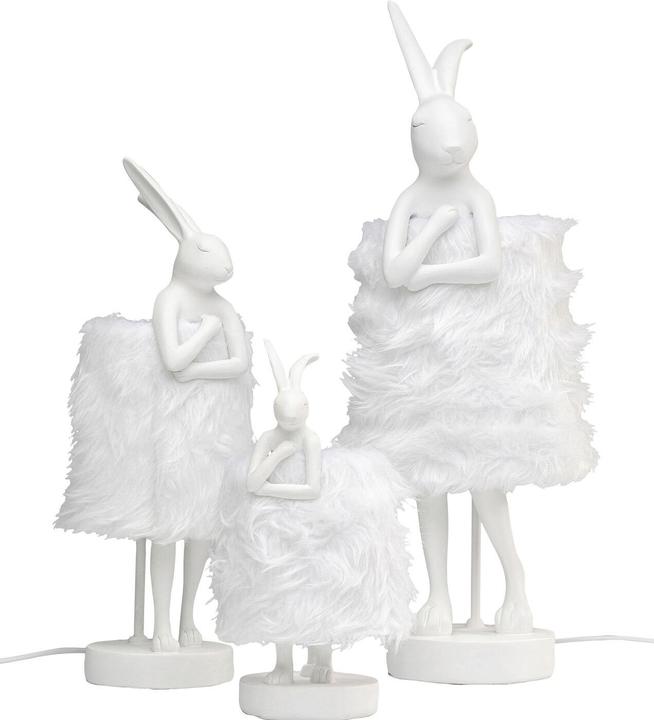 Produktbild Kare Design Tischleuchte Animal Rabbit Fur Weiss/Silber 68cm (E14)