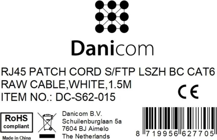 Produktbild Dsit CAT 6 Netzwerkkabel LSOH (S/FTP, CAT6, 1.50 m)