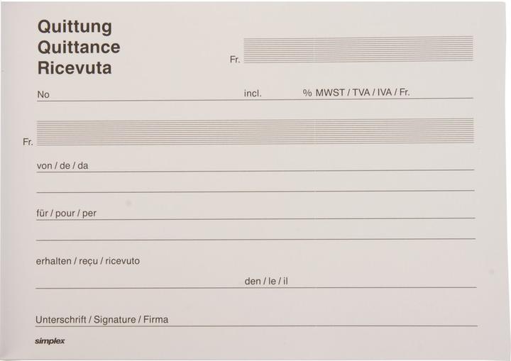 Produktbild Simplex Quittungen (50 x)