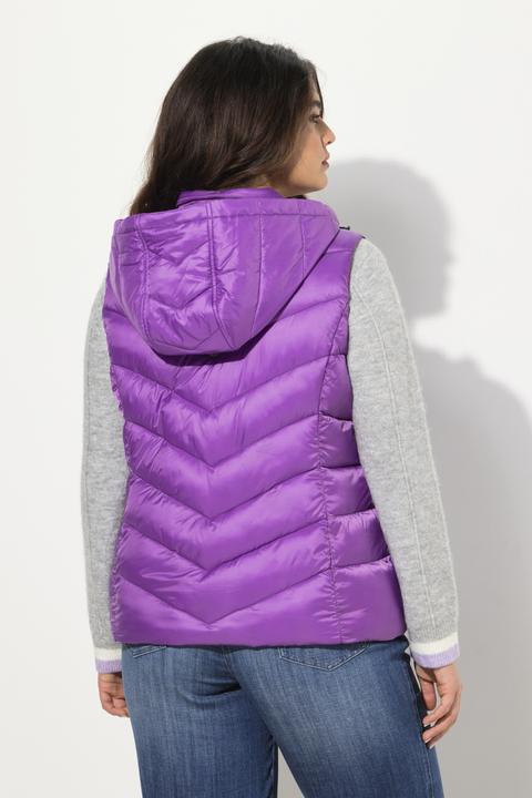 Image du produit Ulla Popken Gilet matelassé HYPRAR à capuche amovible, matière déperlante (46, 48)