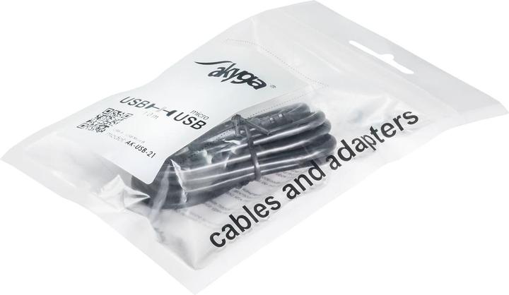 Actual product image Akyga cable USB AK-USB-21 USB A (m) / micro USB B (m) ver. 2.0 1.0m (1 m, USB 2.0)