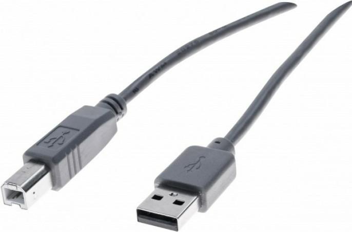 Actual product image Exertis Connect USB 2.0 cable, USB St. A / USB St. B, 1.8 m USB cable for standard applications (1.80 m, USB 2.0)