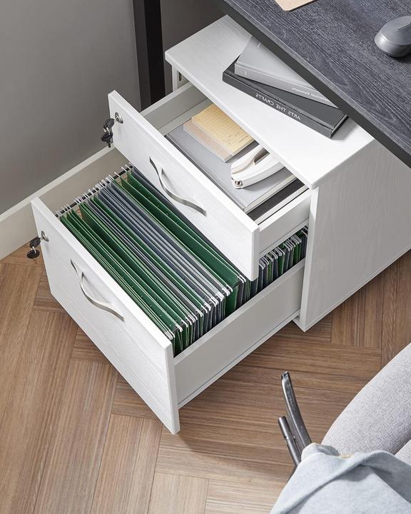 Produktbild Vasagle Aktenschrank mit zwei Schubladen, Detailfarbe: White (43 x 48 x 72 cm)