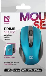 Produktbild Defender PRIME MB-053 Maus schnurlos, Türkisblau, 1600DPI (Kabellos)