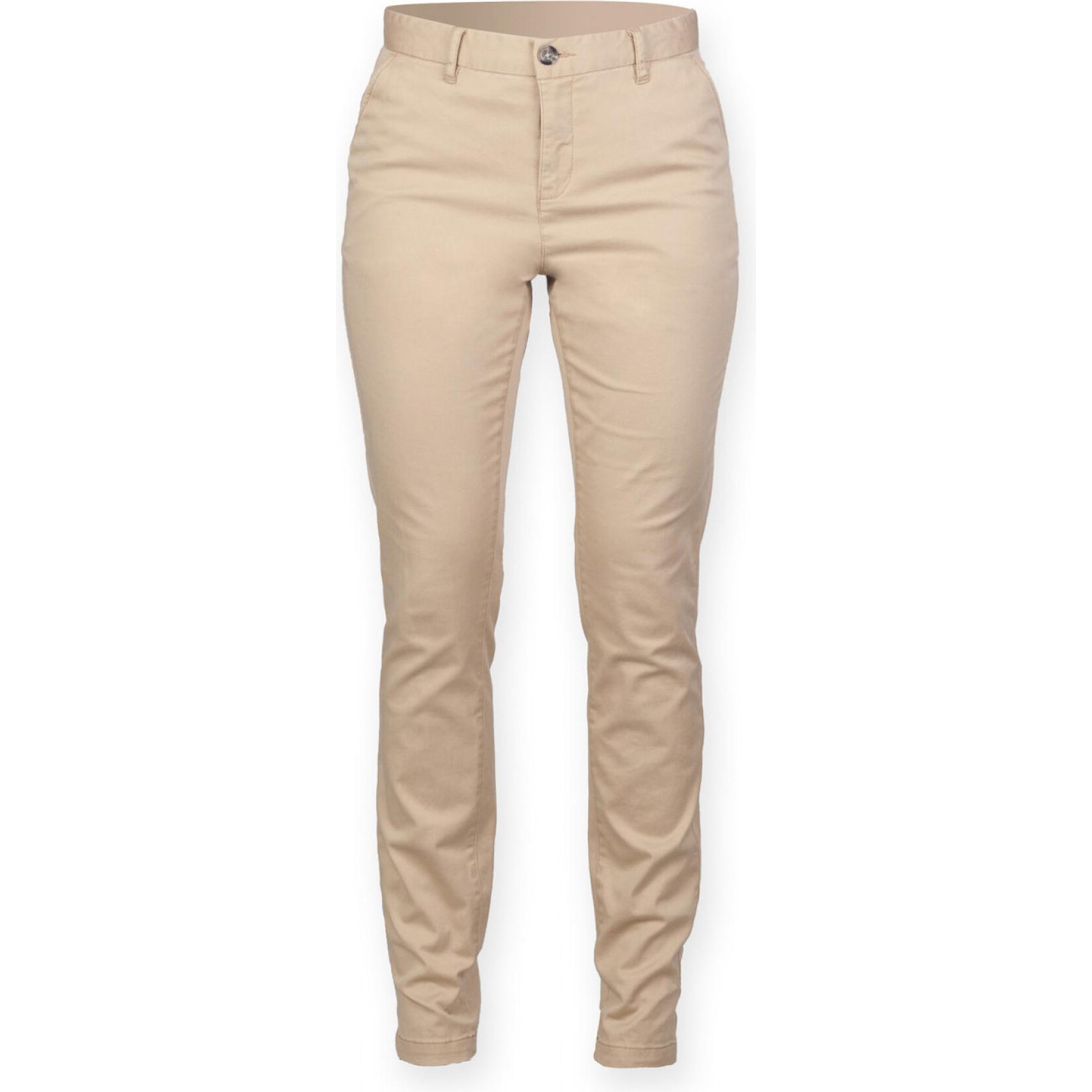Front Row, Damen, Hosen, Stretch-Chino-Hose, Damen, Grau, (L)