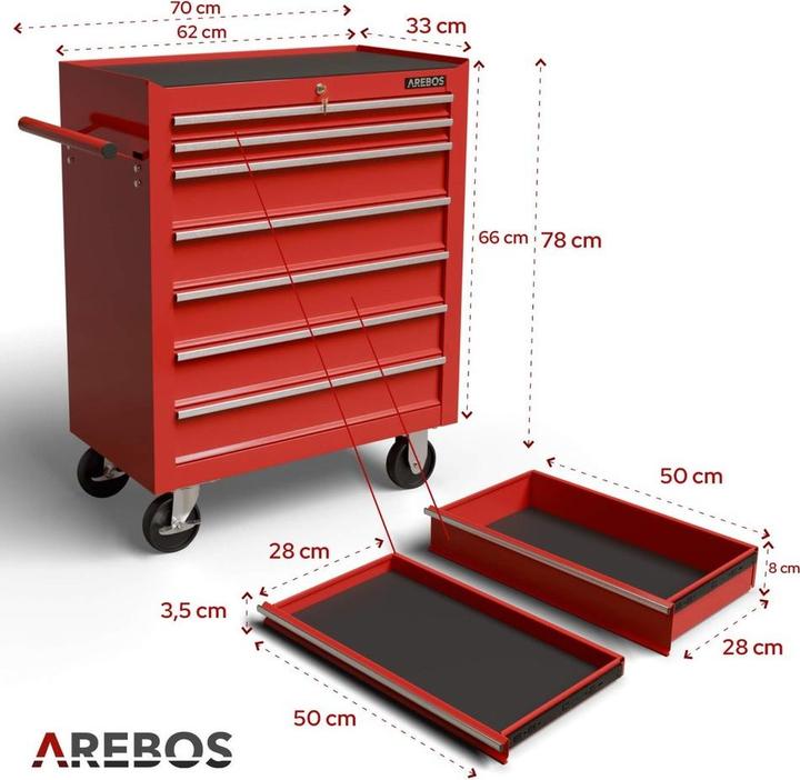 Actual product image Arebos Tool trolley (1 x)
