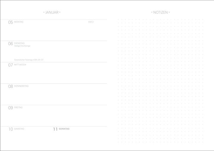 Actual product image Design Diary Abstract 2026 (A5, 1 week / 2 pages)