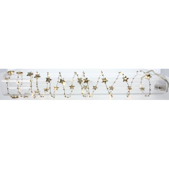 MICA Living, Lichterkette, 20er LED-Lichterdraht - Sterne - 2 m - gold (2 m)