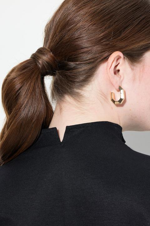 Immagine prodotto Ulla Popken Blusa in tessuto Oxford con scollo montante e maniche lunghe (46, 48)