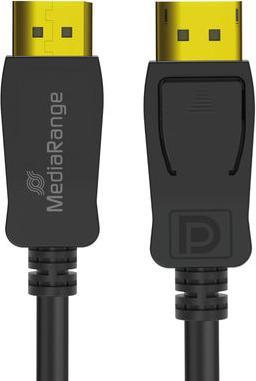 MediaRange DisplayPort Kabel, Ver. 2.1, 40 Gbps, 2.0m, sw (2 m)