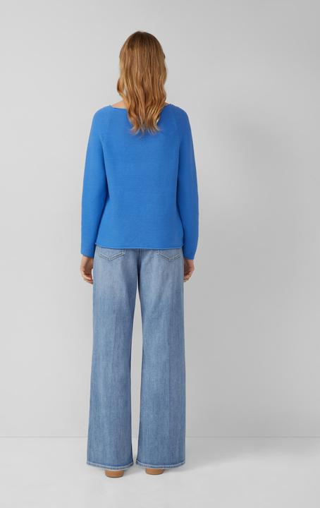 Produktbild s.Oliver Strickpullover Strickpullover mit U-Boot-Ausschnitt und Rollsaum (38)