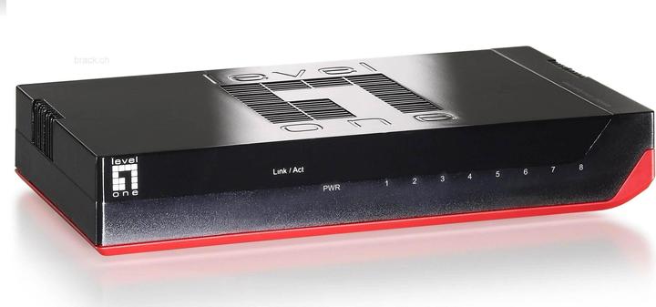 Actual product image LevelOne GSW-0807 8-Port Gigabit Ethernet Switch 1000Mb/s, Full Duplex, 10/100 Mb/s, Full/Half Duplex (8 ports)