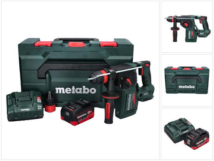 Immagine prodotto Metabo KH 18 LTX BL 24 Q Batteria combinata martello 18 V 2,2 J + 1x batteria 10,0 Ah + caricatore + (Batteria ricaricabile)
