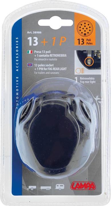 Actual product image Lampa Trailer socket 13-pin with contact for fog light