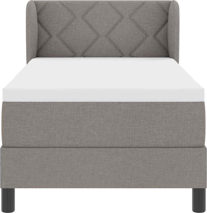 Actual product image VidaXL Box spring bed with mattress fabric taupe (80 x 200 cm)