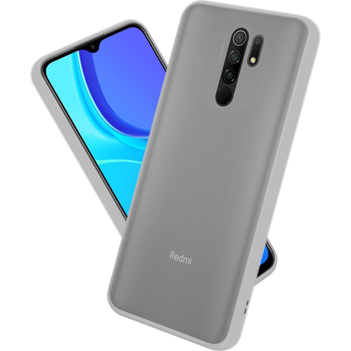 Cadorabo Hybrid Matt Cover (Xiaomi Redmi 9), Smartphone Hülle, Transparent