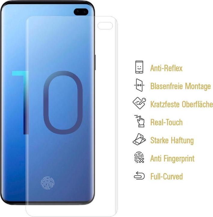 Actual product image Protectorking 3x Panzerfolie Anti-Shock Full Curved matt (3 pcs., Samsung Galaxy S10+)