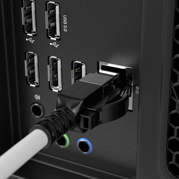 Actual product image Lindy Cat., S/FTP, Security Network Cable, Grey (S/FTP, CAT6a, 0.30 m)