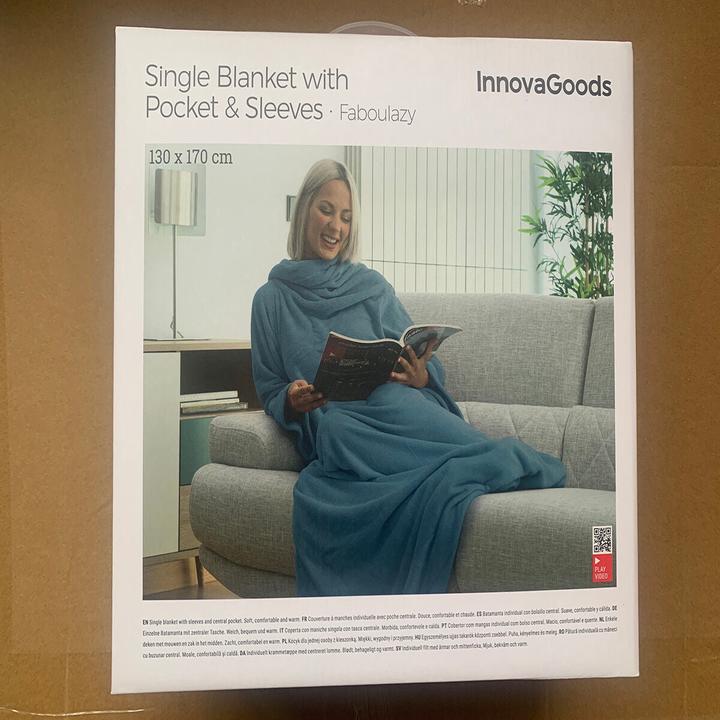 Actual product image InnovaGoods Customised sleeve cover with Faboulazy pocket (130 x 170 cm)