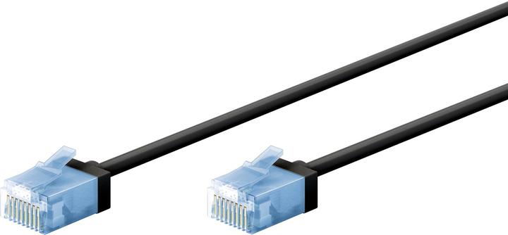 Goobay Ultraflexibles CAT 6A Patchkabel, slim, U/UTP, schwarz (U/UTP, CAT6a, 5 m)