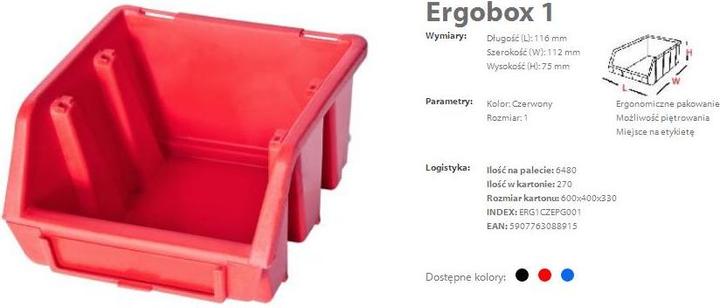Patrol ERGOBOX 1 NIEBIESKI, 116 x 112 x 75 mm