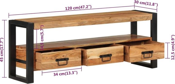 Actual product image vidaXL Ellie (120 x 30 x 45 cm)