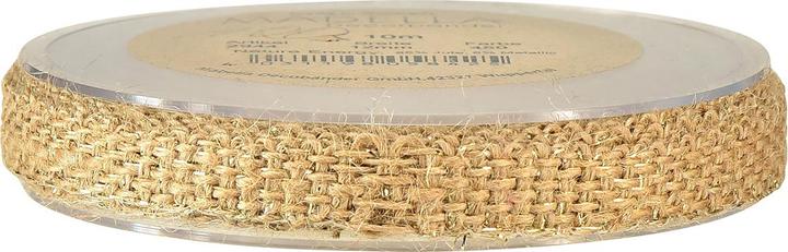 Actual product image Mabella Juteband Rustikales Dekoband Jute Natur Gold