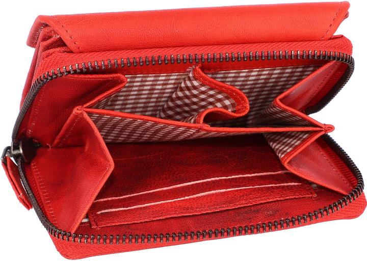 Actual product image Mika Ladies' wallet, made of leather, colour: red