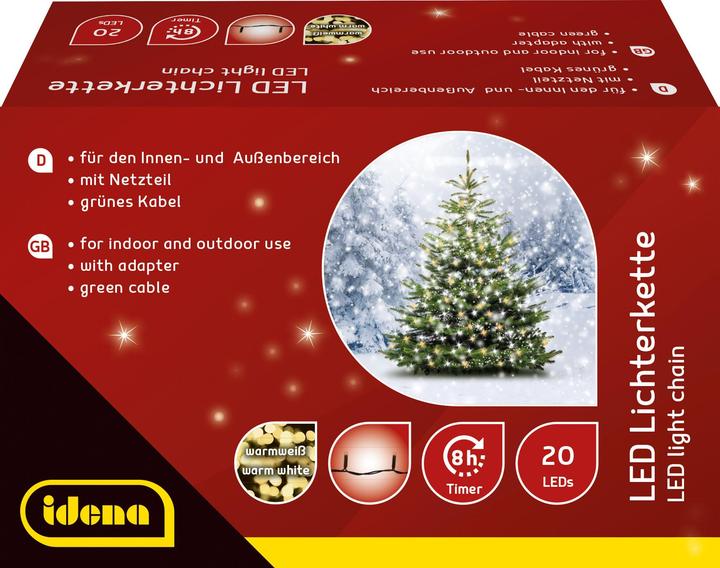 Produktbild Idena LED-Lichterkette 20er, warmw.,Innen/Aussen (3.90 m)