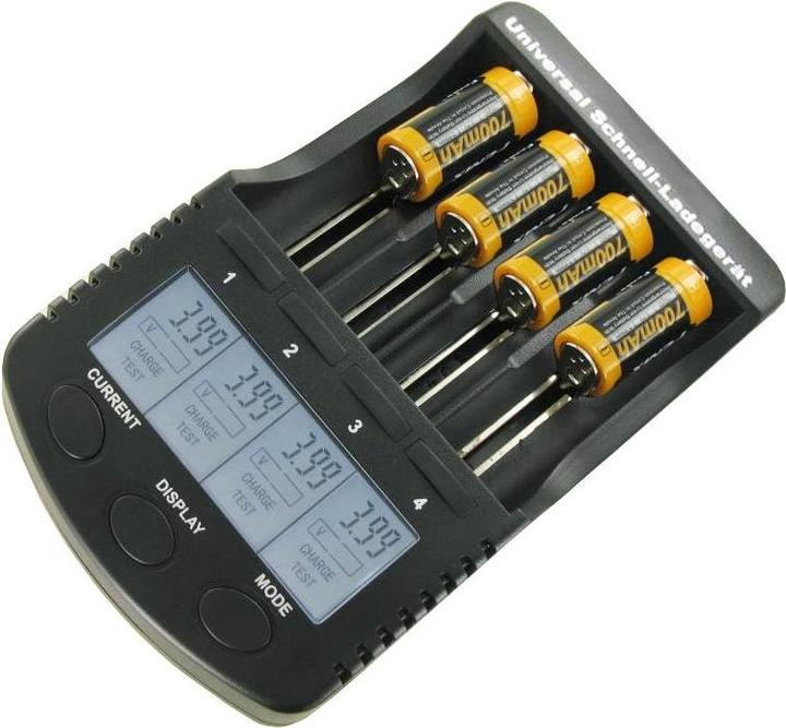 Image du produit AccuCell Chargeur rapide adapté aux batteries Li-ion, NiCd et NiMH. (Chargeurs sans batterie)