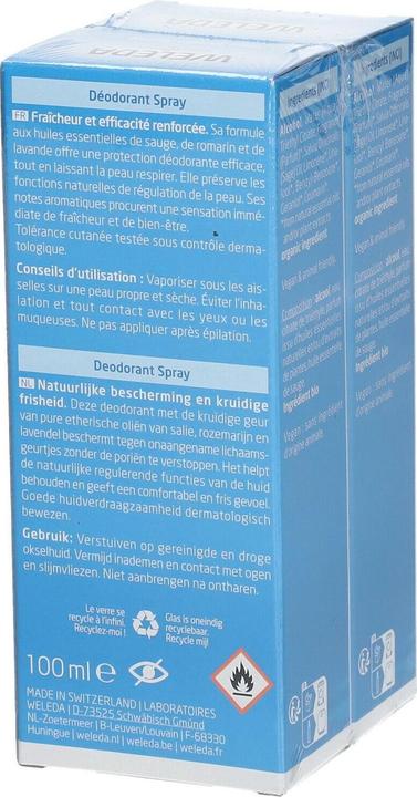 Produktbild Weleda 2er-Set Deodorants - 2 x 100 ml (Spray, 100 ml)