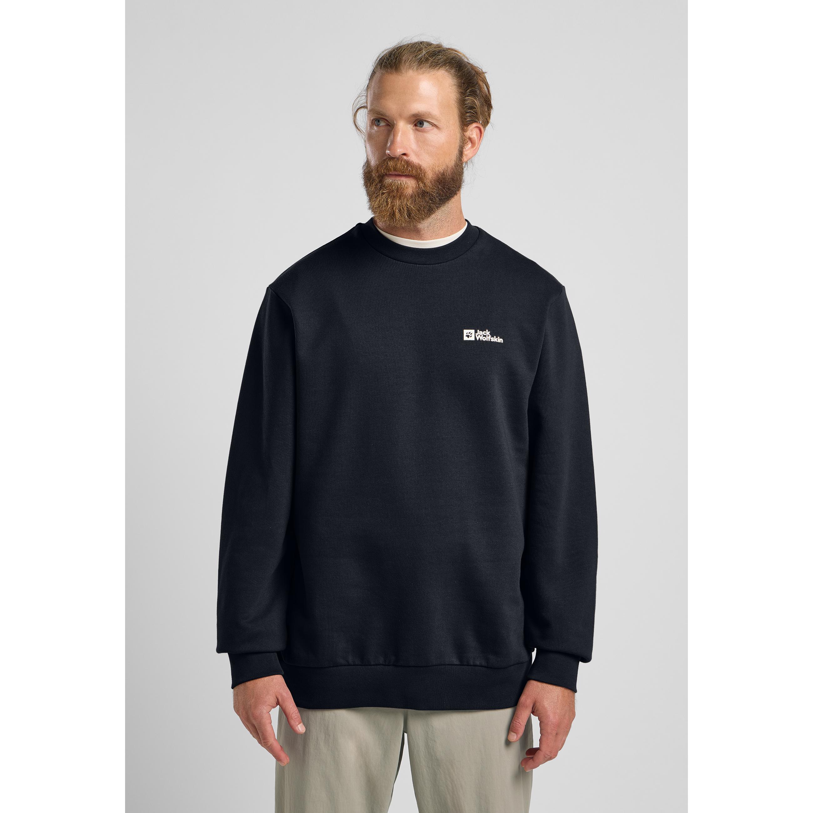 Jack Wolfskin, Herren, Pullover, Essential Crewneck M, Blau, (S)