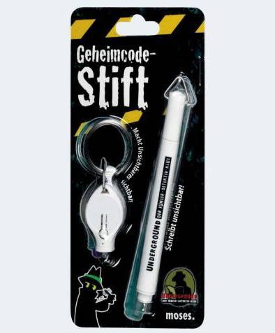 Actual product image Secret code pen with key ring and UV light (White, 1 x)