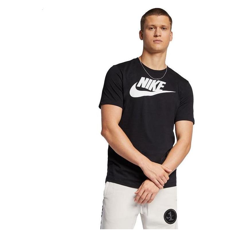 Nike, Mannen, T-shirts, Icoon Futura, Zwart, (Xl)