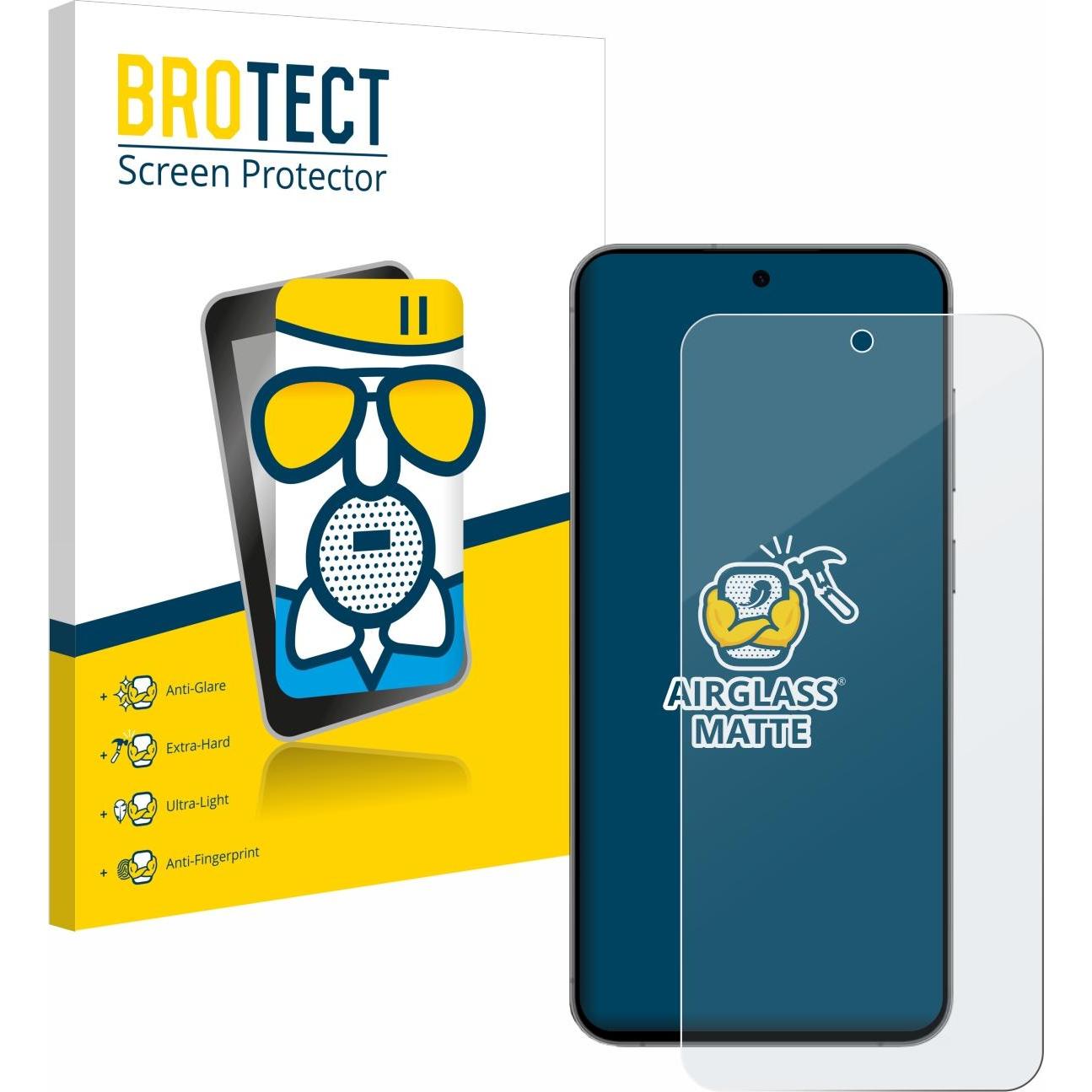 BROTECT Schutzglas Schutzfolie Glas Folie Displayschutz matt (1 Stück, Samsung Galaxy S21), Smartphone Schutzfolie, Grau