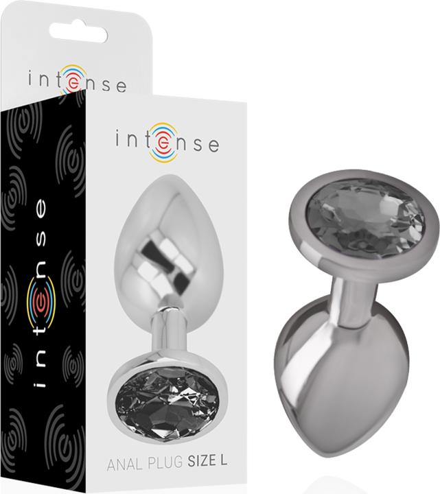 Actual product image Intense Anal Plug Metal Black Size L