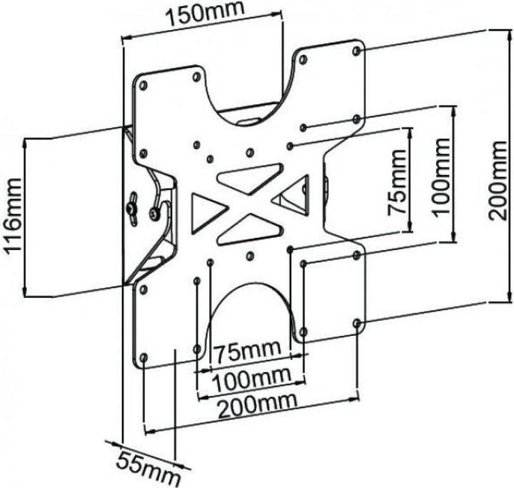 Produktbild Techly Tiltable Wall Bracket (Wand, 37", 35 kg)