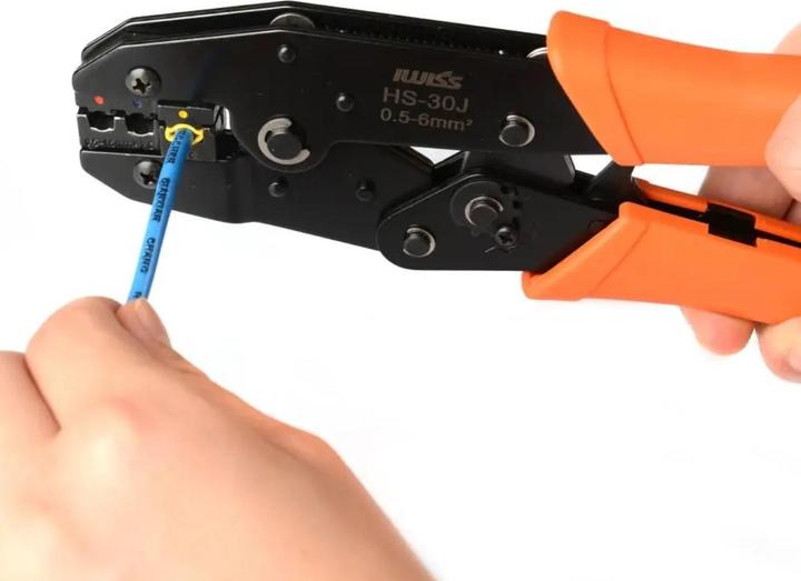 Actual product image Iwiss HS-30J Cable lug crimping tool 0.5-6mm2 (65 mm)