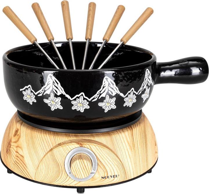 Nouvel Elektro Käsefondue-Set "Valais Wood" (Käsefondue)