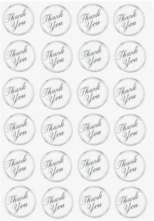 Hobby Fun Motivsticker Thank you 1 Blatt (24 Sticker)