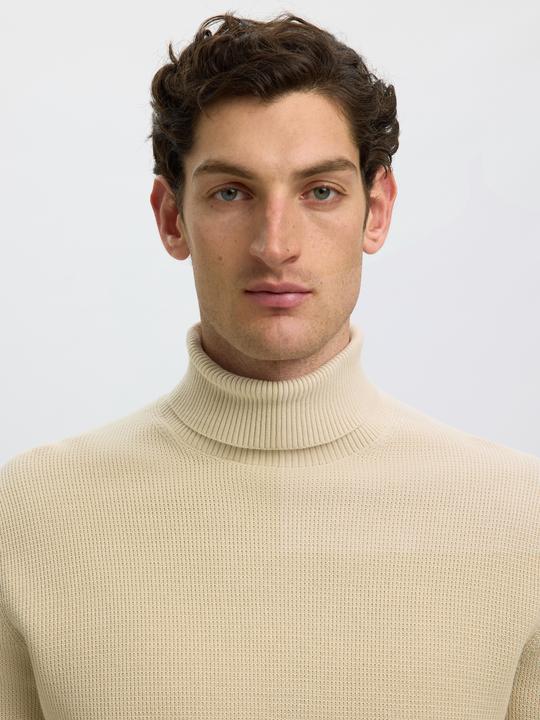 Actual product image Selected Slhdane Ls Knit Structure Roll Neck Noos (XL)