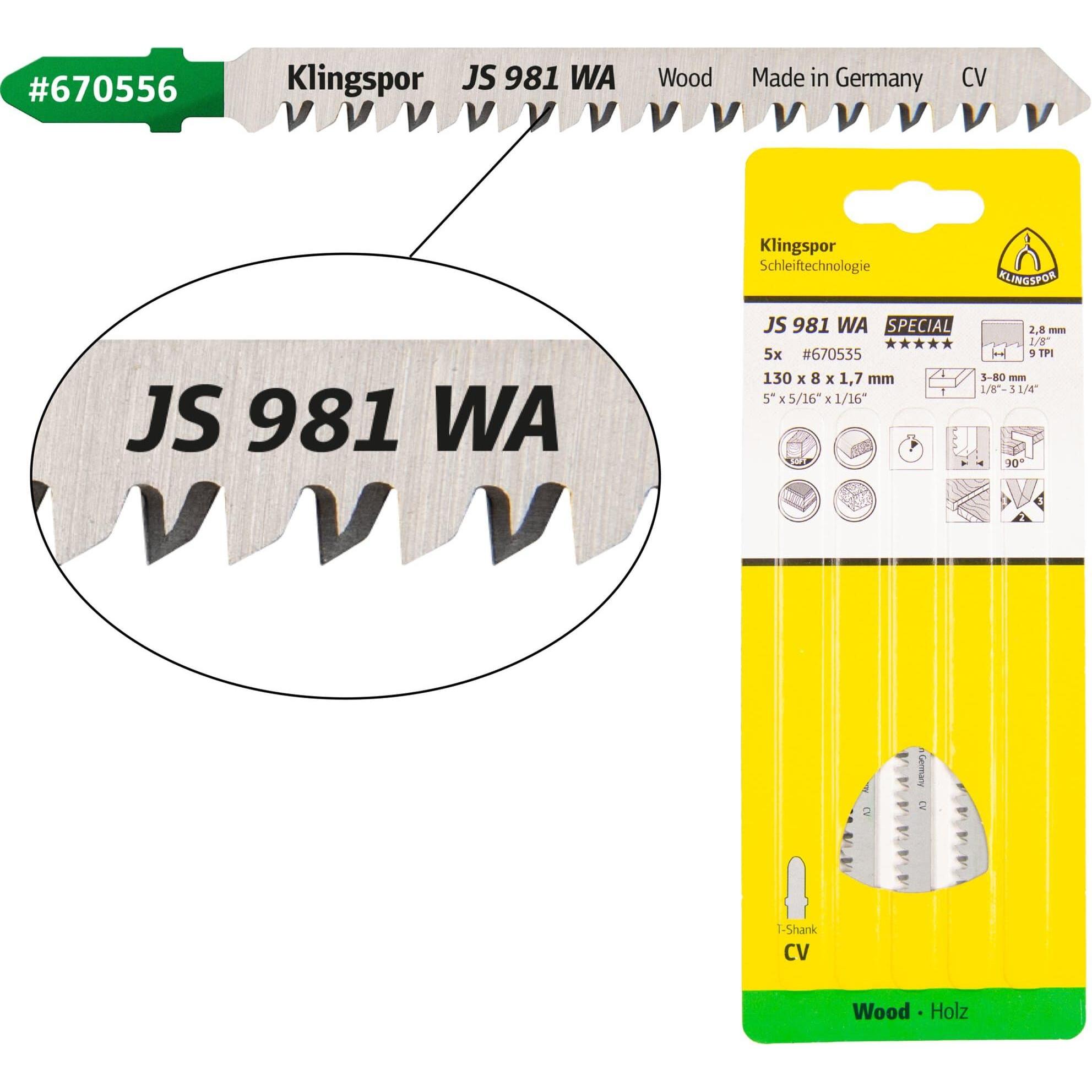 Klingspor, Lama, JS 981 WA Special - Saw blades 8 x 130 x 1,7 mm