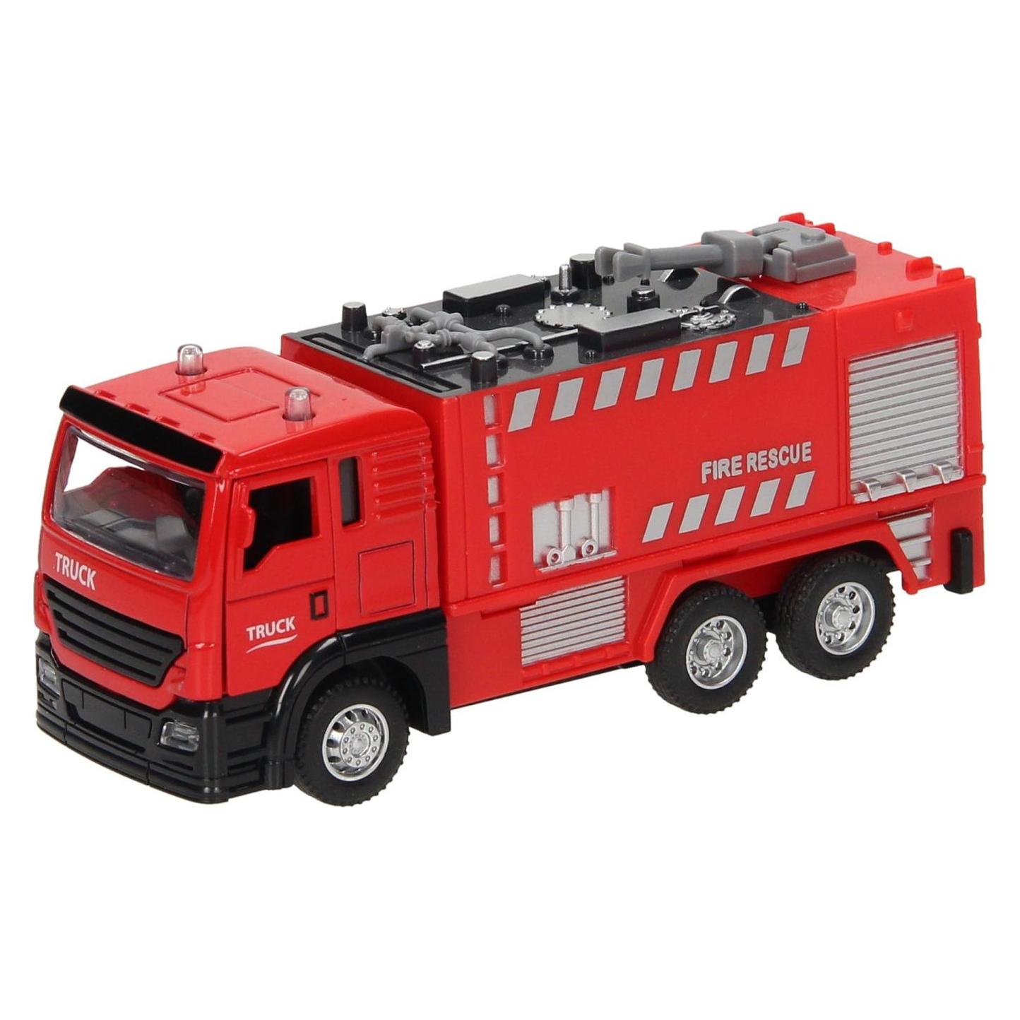Intrekbare Brandweerauto Met Rood Licht En Geluid