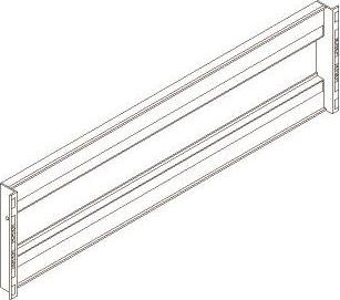 Actual product image Eaton DIN afdaekning 4 x 1 modul saet, lysningsmål pr. 4 modul dinskinne er 431mm svarende til 12stk.