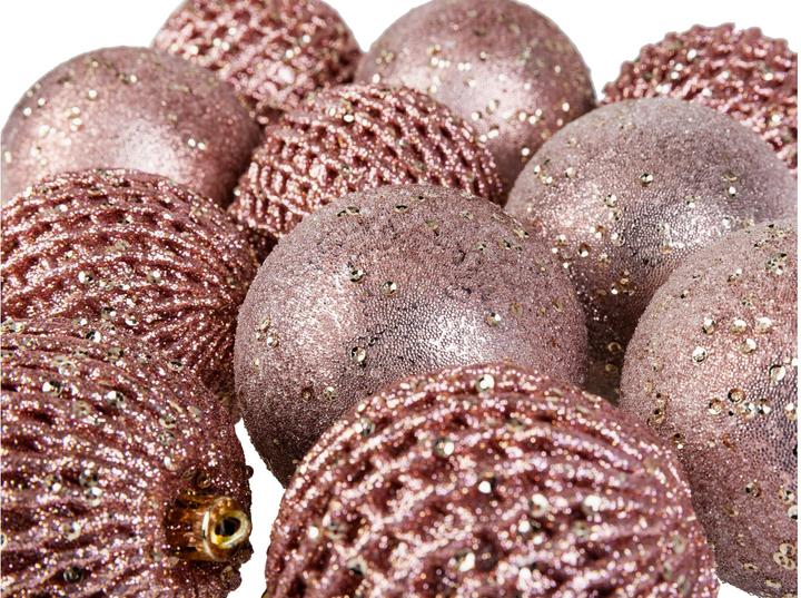 Actual product image Cocon Weihnachtskugel 12 Stück, Rosa (12x)