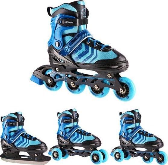 Produktbild Nils NH18192A 4in1 SCHWARZ UND BLAU GRÖSSE M. S(29-33) INLINE-SKATES MIT DIM. TUL. EISHOCKEY EXTREME (29, 30, 31, 32, 33)