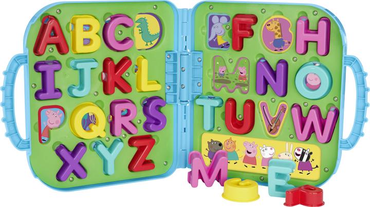 Hasbro Scatola delle lettere di Peppas, puzzle alfabetico, giocattolo prescolare