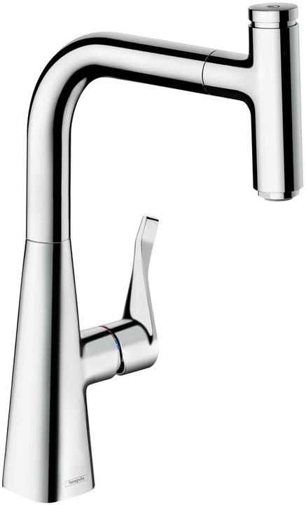 Actual product image hansgrohe HG single lever sink mixer 240 METRIS DN 15, with pull-out spout chrome